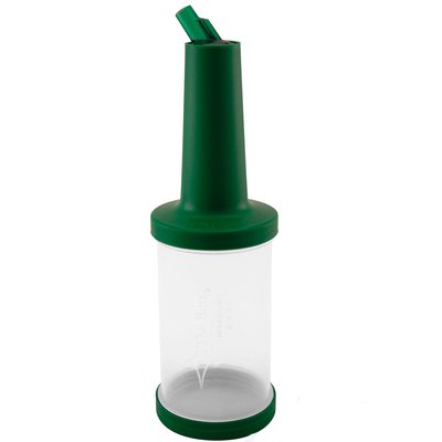 Пляшка з гейзером 1 л прозора (зелена кришка) PM01G фото