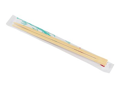 Палички для суші бамбукові у паперовій індивідуальній упаковці 210х4,2 мм 100 шт (30 уп у ящику) AZ-1021042 фото