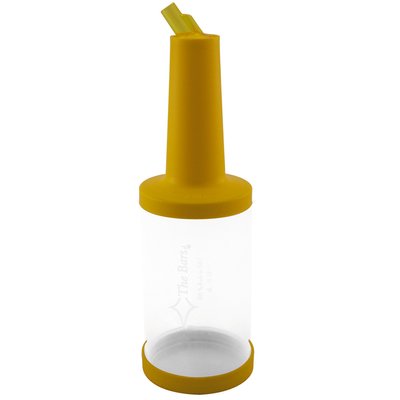 Пляшка з гейзером 1 л прозора (жовта кришка) PM01Y фото