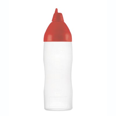 Пляшка для соусу 350 мл (червона) 02554 фото