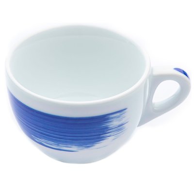 Чашка caffe latte 350 мл Blue stroke B "Verona Millecolori Hand Painted Brush stroke B Blue wi 35135 фото