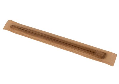 Палички для суші бамбукові крафтові в паперовій упаковці 230х4,2 мм 100 шт (30 уп в ящику) AZ-2323042 фото