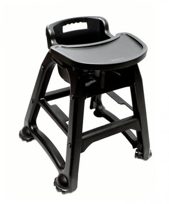 Дитячий стілець для ресторану чорний AZ-409004 фото