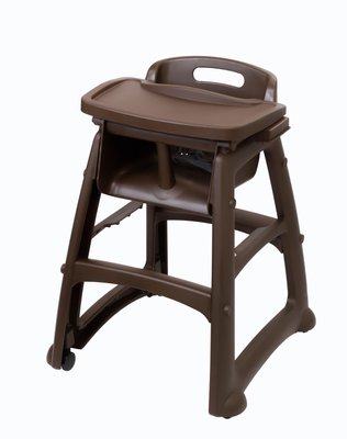 Дитячий стілець для ресторану коричневий AZ-409005 фото