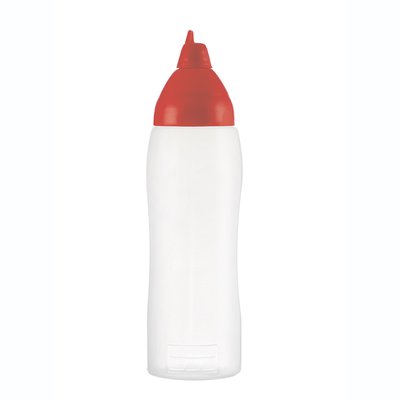 Пляшка для соусу 500 мл (червона) 02555 фото